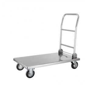 SS 304 Platform Trolley With Heavy Duty Fiber Wheels, Size - 2.5x3.5 Ft, Capacity - 350 kg