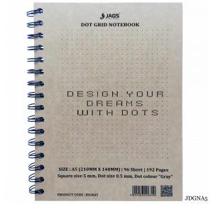 Jags Dot Grid Notebook, JDGNA5, Size - A5, 192 Pages