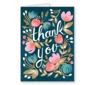 Thank You card, Size - 7x10 Inch