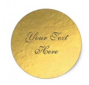 Sticker Gold Foil, 4 Inch