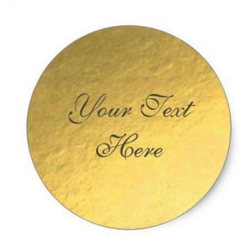 Sticker Gold Foil, 4 Inch