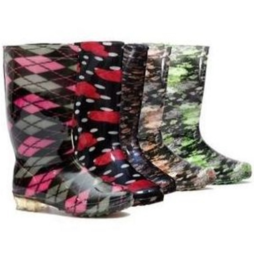 Hillson Merikom Printed Gumboots With Lining, Size: 39, Length: 11 Inch