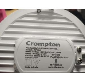 Crompton LED Panel Light LSDRMN-12W-CDL Slim Round  6500K 12W Cool White 125mm to 150mm