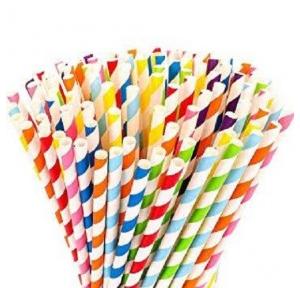 Unitech Multicolor Paper Straws 8mm  Pack of 10 Pcs