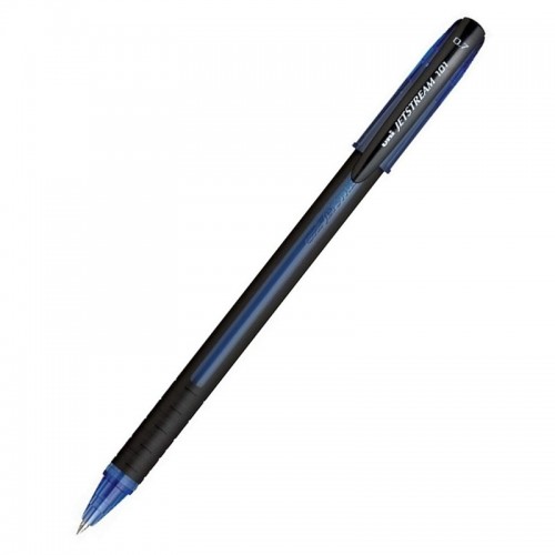 Uniball Jetstream Roller Ball Pen, Stainless Steel Tip, 0.7mm, Blue SX 101