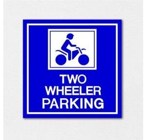 Handicap Parking Signage For Two Wheeler, Size - A4