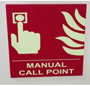 Manual Call Point Signage, Material-Foam, Thickness-3mm, Sheet Size: 3 x 3 Inch