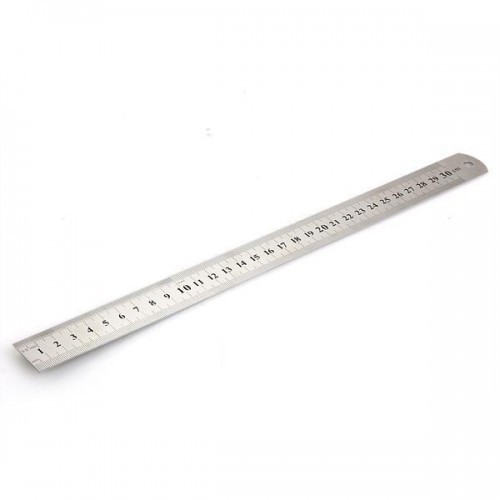 Steel Scale 12 Inch, Pack of 10 Pcs