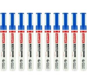 Luxor Refillable White Board Marker Pen, 1223 Blue, Pack of 10 Pcs