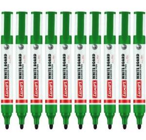 Luxor Refillable White Board Marker Pen, 1223 Pack of 10 Pcs Green