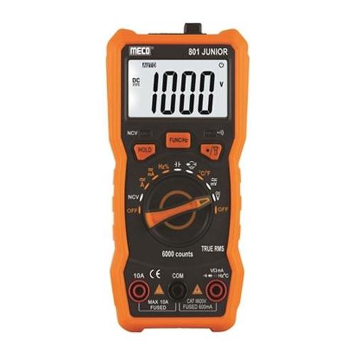 Meco 6000 Count TRMS Autoranging Digital Multimeter With Holster + Magnet, 801 Junior