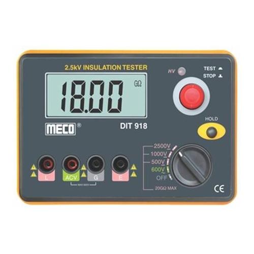 Meco Digital Insulation Tester With AC Voltage Function, 2.5kV - 20G Ohm, DIT918