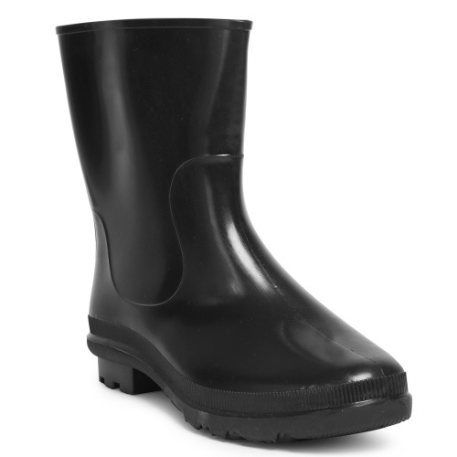 Hillson Don Black Gumboots With Lining, Size: 10, Length: 9 Inch