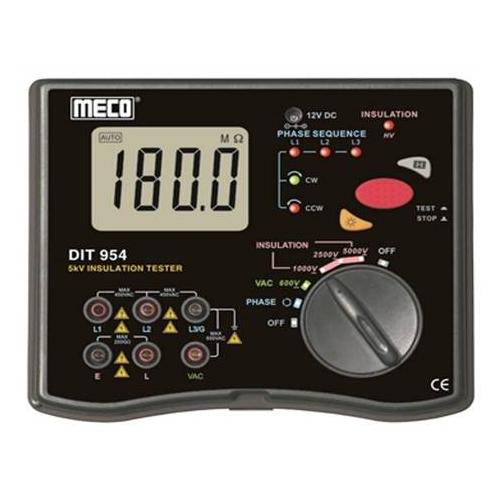 Meco Digital Insulation Tester with AC Voltage, 5kV - 200G Ohm, DIT 954