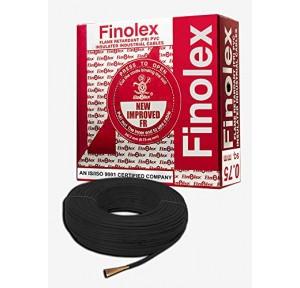 Finolex 1 Sqmm FR PVC Insulated Wire, Black, 1 Mtr