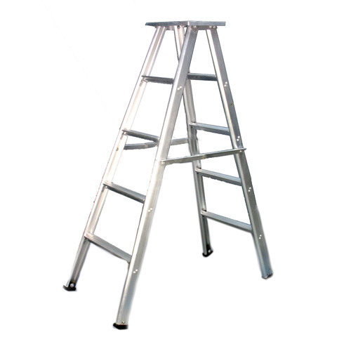 Ladder Heavy Duty Self Supporting with Platform Load Capacity - 150 kg . Aluminum 11 Ft