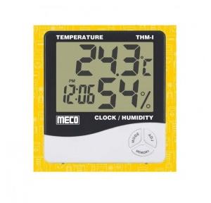 Meco Temperature and Humidity Meter for Indoor with Clock, THM-I