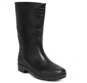 Hillson Welcome Black Gumboots With Lining, Size: 10, Length: 12 Inch