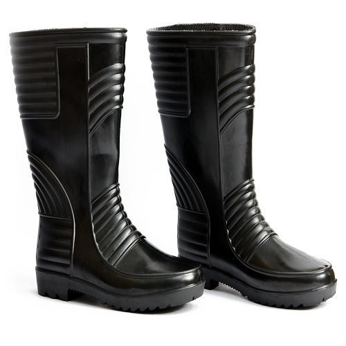Hillson Welsafe Black Gumboots With Lining, Size: 6, Length: 12 Inch
