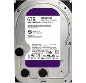 WD Surveillance Hard Drive WD64PURZ Purple, 6TB, SATA 6Gb/s, Supports Upto 64 HD Cameras