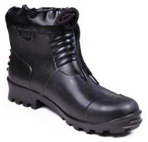 Hillson Collar Black Steel Toe Gumboots, Size: 6, Length: 9 Inch