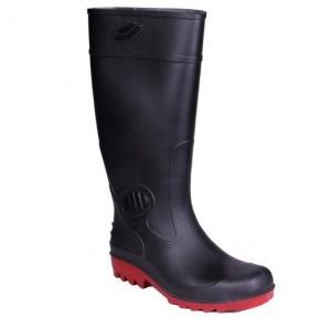 Hillson Dragon 512 Black And Red Steel Toe Gumboots, Size: 11, Length: 15 Inch