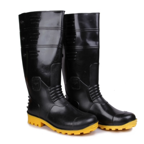 Hillson Torpedo 211 Black And Yellow Gumboots, Size: 9, Length: 15 Inch