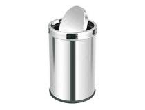 Swing Dustbin With Lid SS202 70 Ltr 14x28 Inch