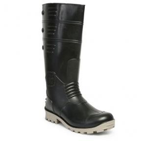 Hillson Torpedo 212 Black And Grey Steel Toe Gumboots, Size: 11, Length: 15 Inch