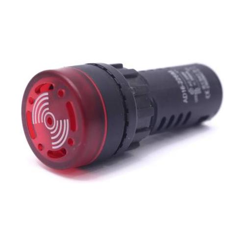 Led Flash Alarm Signal Indicator Light Lamp With Buzzer, Red, 24V DC, 22mm
