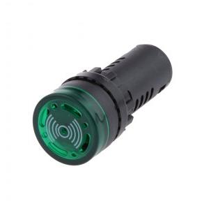 Led Flash Alarm Signal Indicator Light Lamp With Buzzer, Green, 24V DC, 22mm