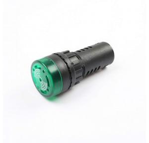 LED Buzzer Flashing Alarm Signal Indicator Light Green, 220V