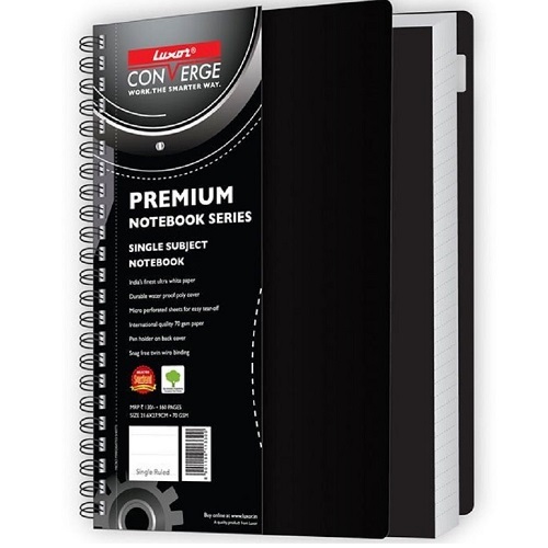 Bilt Matrix A6 70 GSM Single Rule Spiral 1 Subject Notebook, RESA61SG (160 Pages)