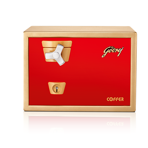 Godrej Premium Coffer V1 Red Home Locker 25.4 x 36.2 x 30.5 Cm