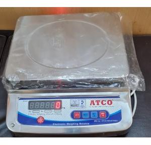 Atco Table mounted Weighing Scale with Front & LCD Display, 30 kg, SS Body, Size : 250mm x300mm