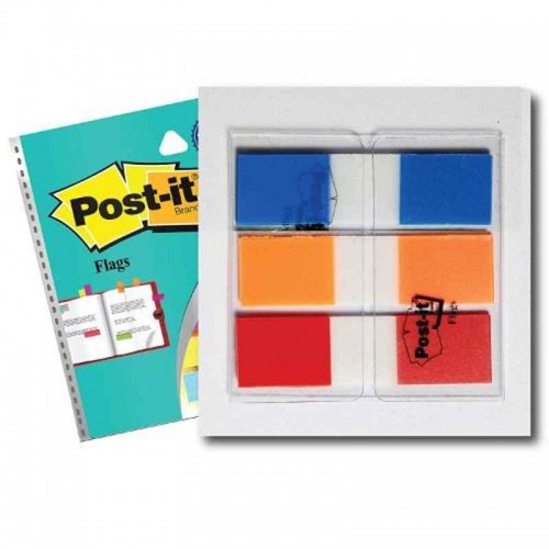 3M Post-it Flags, 12.5x43.7 mm, 3 Colours, (Pack of 3 Pcs)