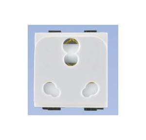 Anchor Woods Twin Socket 6A/16A 2 Module White 60110