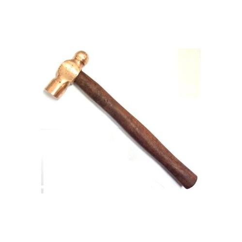 Lovely Copper Ball Pein Hammer with Wooden Handle, 900 gms