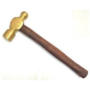Lovely Brass Ball Pein Hammer with Wooden Handle, 1000 gms
