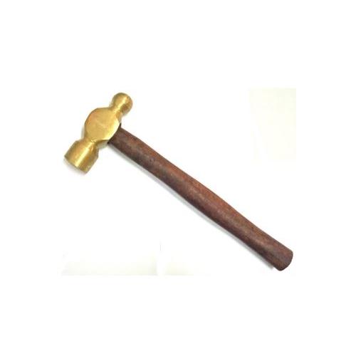 Lovely Brass Ball Pein Hammer with Wooden Handle, 700 gms