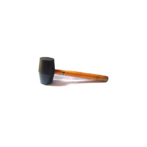 Lovely Rubber Hammer with Round Wooden Molded Handle, 1.5 Inch