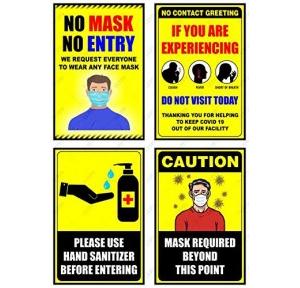 Covid EHS Posters Printing on Laminated Vinyl, Size : 634x800 mm, (Set of 4 Piece)