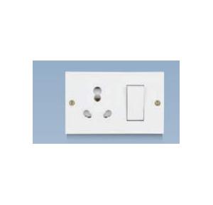 Anchor Penta Uni 6A/16A Combined Switch & Socket with 2 Fixing Holes, 14614