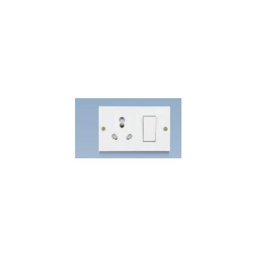 Anchor Penta Uni 6A/16A Combined Switch & Socket with 2 Fixing Holes, 14614