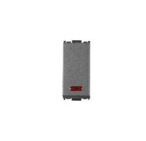 Anchor Wood 10AX 1 Way Switch With Indicator, 1 Module, Black, 90019