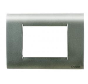 Anchor Woods Matrix Hairline Finish Front Cover Plate With Base Frame, 60331HS
