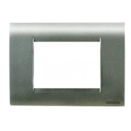 Anchor Woods Matrix Hairline Finish Front Cover Plate With Base Frame, 60481HS