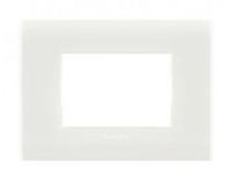Anchor Front Cover Plate With Base Frame 60307WH Woods Matrix Finish Glossy White 3M