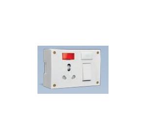 Anchor Penta Ivory 6A/16A, Capton, 5-In-1 Combined with Box and 4 Fixing Holes 240V 50Hz, Urea Back Piece, 50984