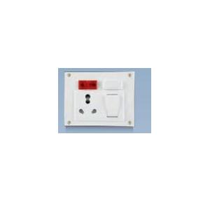Anchor Penta Ivory 6A/16A, Euro Capton, 5-In-1 Combined with 4 Fixing Holes 240V 50Hz, Urea Back Piece,50986